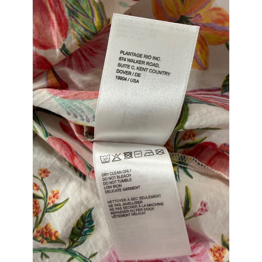 Farm Rio Women Tropical Floral Toucan Tiered Halter Maxi Dress Multicolor Small - Picture 10 of 14